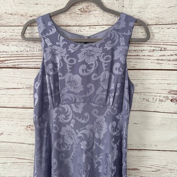 Vintage Maurices Women's Brocade Cut Out Back Midi Maxi Dress Size 9/10 - Picture 5 of 14